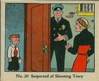 (R41) 1937 Walter H. Johnson DICK TRACY Caramels Card #20   Suspected of Shooting Tracy