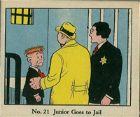 (R41) 1937 Walter H. Johnson DICK TRACY Caramels Card #21   Junior Goes to Jail