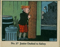 (R41) 1937 Walter H. Johnson DICK TRACY Caramels Card #27   Junior Dashed to Safety