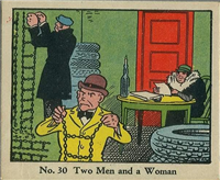 (R41) 1937 Walter H. Johnson DICK TRACY Caramels Card #30   Two Men and a Woman