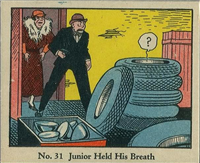 (R41) 1937 Walter H. Johnson DICK TRACY Caramels Card #31   Junior Held His Breath