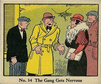 (R41) 1937 Walter H. Johnson DICK TRACY Caramels Card #34   The Gang Gets Nervous