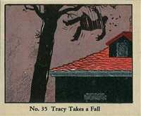 (R41) 1937 Walter H. Johnson DICK TRACY Caramels Card #35   Tracy Takes a Fall