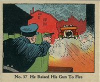 (R41) 1937 Walter H. Johnson DICK TRACY Caramels Card #37   He Raised His Gun to Fire
