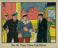 (R41) 1937 Walter H. Johnson DICK TRACY Caramels Card #39   Tracy Turns Cab Driver