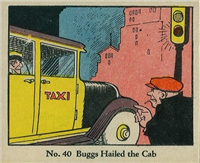 (R41) 1937 Walter H. Johnson DICK TRACY Caramels Card #40   Buggs Hailed the Cab