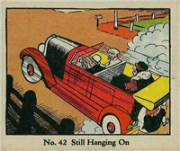(R41) 1937 Walter H. Johnson DICK TRACY Caramels Card #42   Still Hanging On