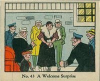 (R41) 1937 Walter H. Johnson DICK TRACY Caramels Card #43   A Welcome Surprise