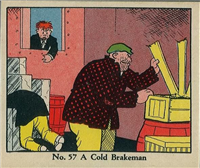 (R41) 1937 Walter H. Johnson DICK TRACY Caramels Card #57   A Cold Brakeman