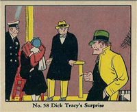 (R41) 1937 Walter H. Johnson DICK TRACY Caramels Card #58   DICK TRACY's Surprise