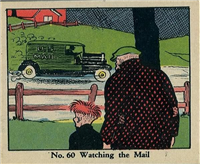 (R41) 1937 Walter H. Johnson DICK TRACY Caramels Card #60   Watching the Mail