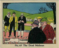 (R41) 1937 Walter H. Johnson DICK TRACY Caramels Card #65   The Dead Mailman