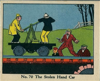 (R41) 1937 Walter H. Johnson DICK TRACY Caramels Card #70   The Stolen Hand Car