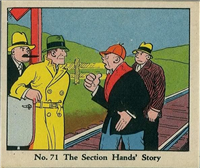 (R41) 1937 Walter H. Johnson DICK TRACY Caramels Card #71   The Section Hands' Story