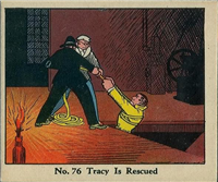 (R41) 1937 Walter H. Johnson DICK TRACY Caramels Card #76   Tracy Is Rescued