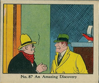 (R41) 1937 Walter H. Johnson DICK TRACY Caramels Card #87   An Amazing Discovery