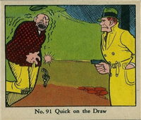(R41) 1937 Walter H. Johnson DICK TRACY Caramels Card #91   Quick on the Draw