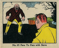 (R41) 1937 Walter H. Johnson DICK TRACY Caramels Card #95   Face to Face with Steve