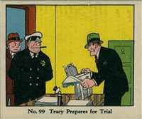(R41) 1937 Walter H. Johnson DICK TRACY Caramels Card #99   Tracy Prepares for Trial