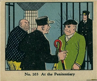 (R41) 1937 Walter H. Johnson DICK TRACY Caramels Card #103   At the Penitentiary