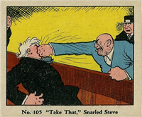 (R41) 1937 Walter H. Johnson DICK TRACY Caramels Card #105   "Take that" snarled Steve