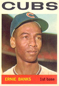 1964 Topps Baseball  Card #55  Ernie Banks (Hall of Fame)