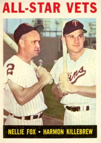 1964 Topps Baseball  Card #81  All-Star Vets (Fox, Killebrew)
