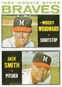 1964 Topps Baseball  Card #378  Braves Rookies (Woodward)