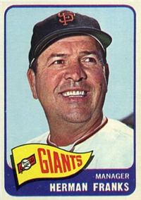 1965 Topps Baseball  Card #32  Herman Franks