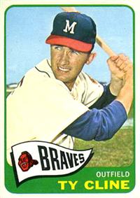 1965 Topps Baseball  Card #63  Ty Cline