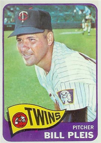 1965 Topps Baseball  Card #122  Bill Pleis