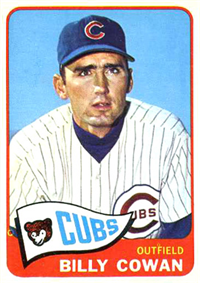 1965 Topps Baseball  Card #186  Billy Cowan