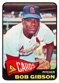 1965 Topps Baseball  Card #320  Bob Gibson (Hall of Fame)