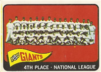 1965 Topps Baseball  Card #379  Giants Team