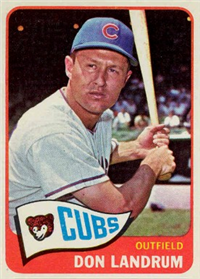 1965 Topps Baseball  Card #596  Don Landrum (Short Print)