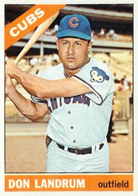 1966 Topps Baseball  Card #43B  Don Landrum