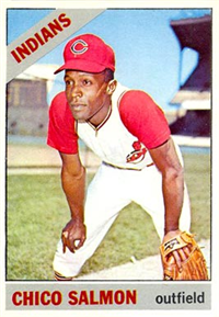 1966 Topps Baseball  Card #594  Chico Salmon