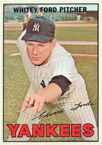 1967 Topps Baseball  Card #5  Whitey Ford (Hall of Fame)