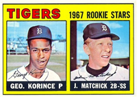 1967 Topps Baseball  Card #72  Tigers Rookies