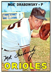 1967 Topps Baseball  Card #125  Moe Drabowsky
