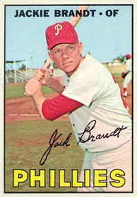 1967 Topps Baseball  Card #142  Jackie Brandt