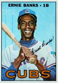1967 Topps Baseball  Card #215  Ernie Banks (Hall of Fame)