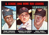 1967 Topps Baseball  Card #243  AL HR Leaders (Killebrew, F. Robinson, etc.)