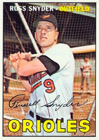 1967 Topps Baseball  Card #405  Russ Snyder