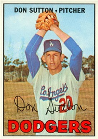 1967 Topps Baseball  Card #445  Don Sutton (Hall of Fame)