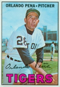 1967 Topps Baseball  Card #449  Orlando Pena