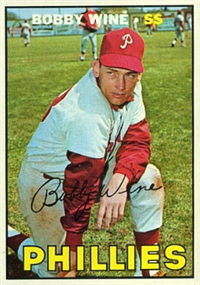 1967 Topps Baseball  Card #466  Bobby Wine