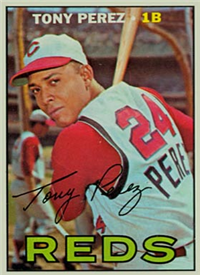 1967 Topps Baseball  Card #476  Tony Perez (Hall of Fame) (Short Print)