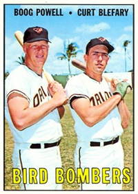 1967 Topps Baseball  Card #521  Bird Bombers