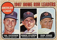 1968 Topps Baseball  Card #6  AL HR Leaders (Killebrew, Yaz, etc.)
